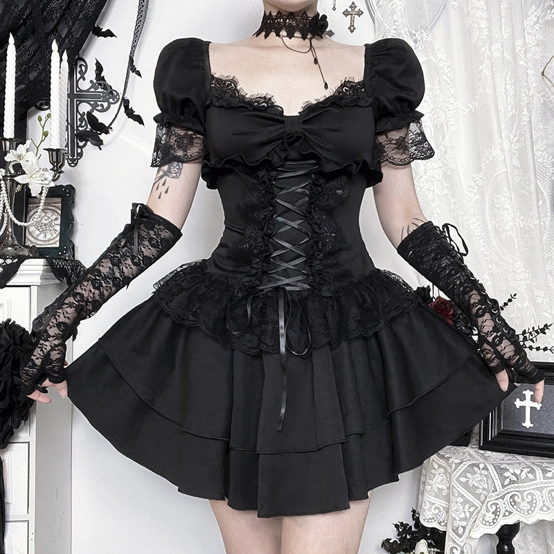 New Versatile Bow-tie Short-sleeve Dress