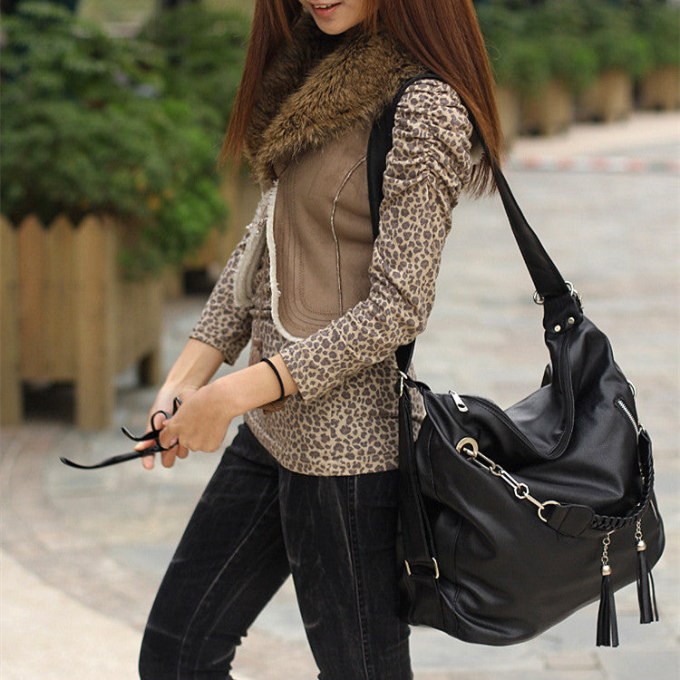 Women's Fashion Tassel Chain Shoulder Bag