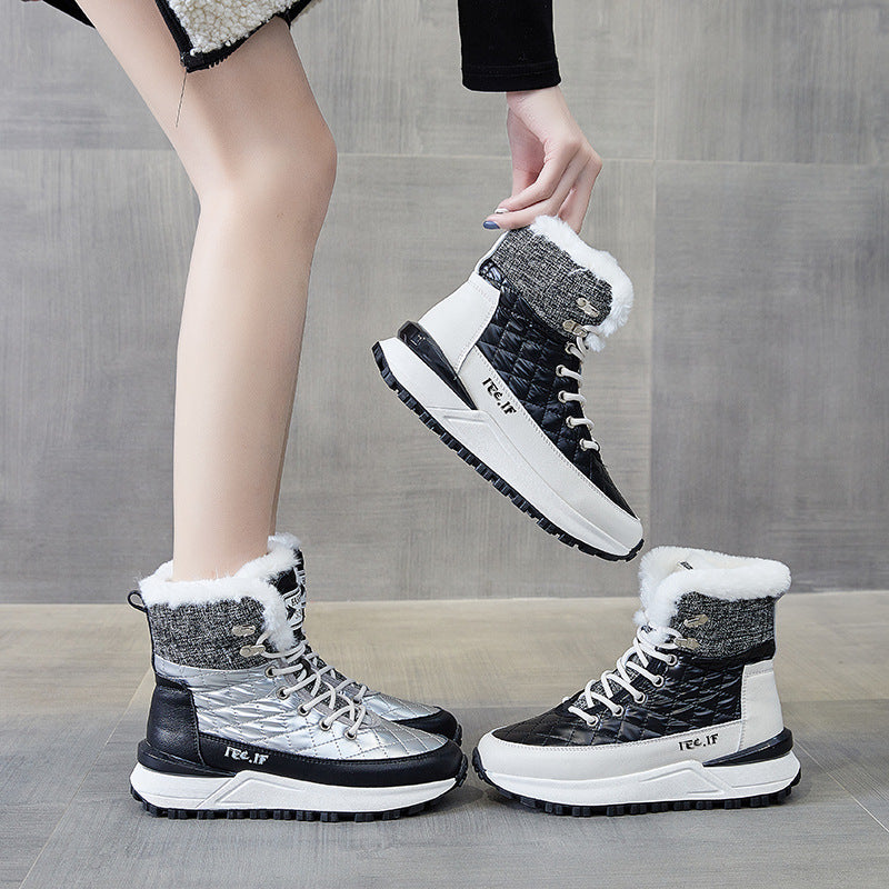 Ladies Thick-soled And Velvet Thick Warm Cotton Boots
