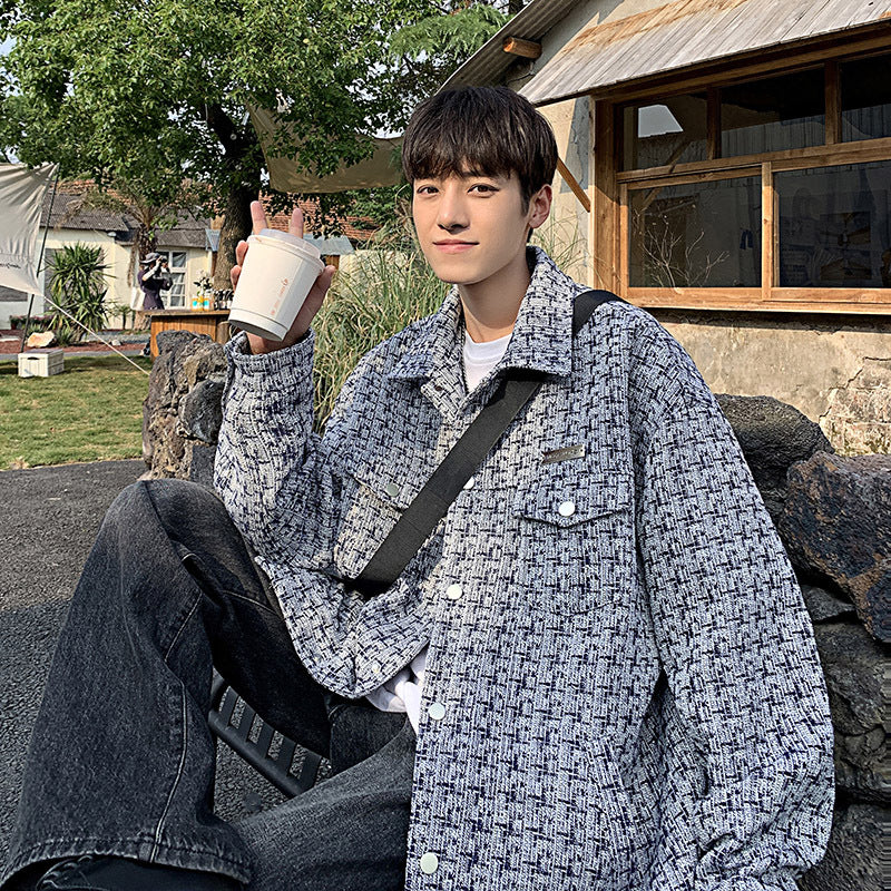 Small Fragrant Wind Coat Men's Autumn Loose Casual Harbor Style Sub Jacket