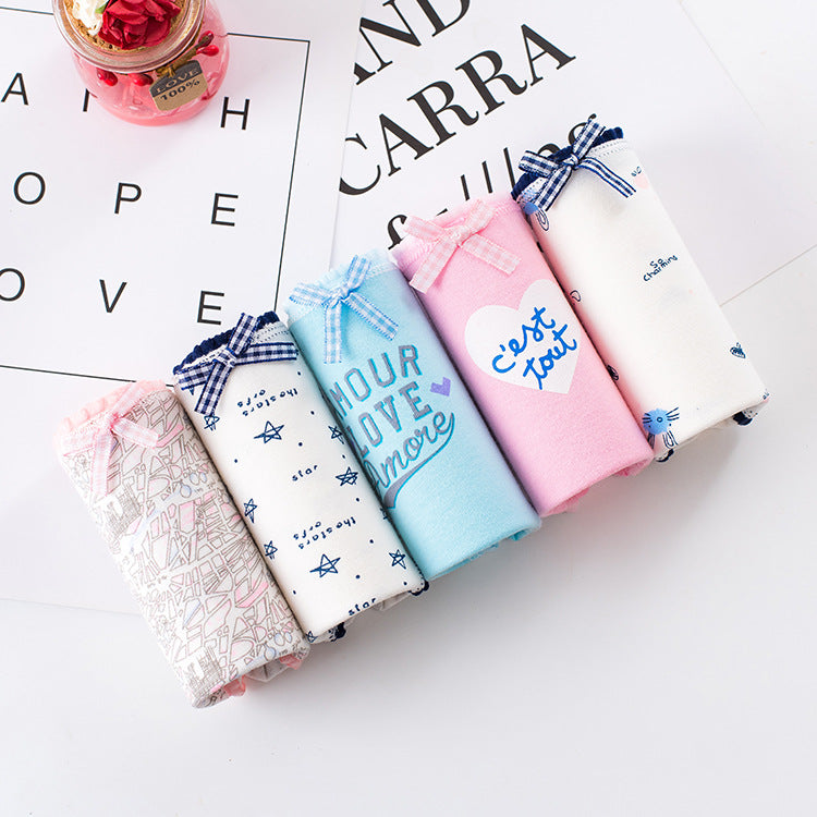 Five Bags Of Large Size Girls Underwear