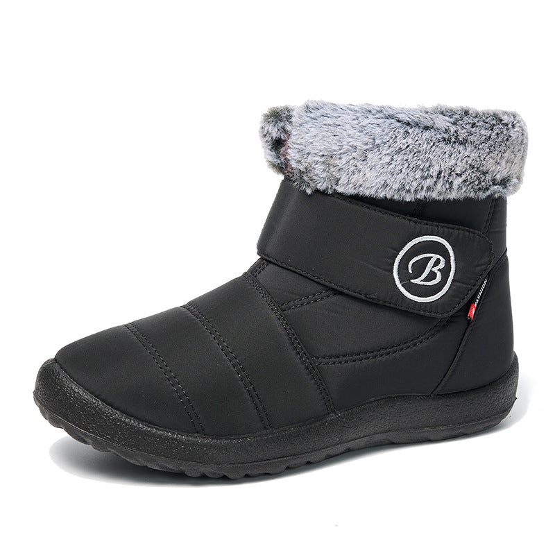 Women's High Cotton-padded Shoes Cold-proof Warm With Velvet