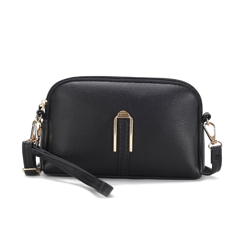 Ensfarvet Messenger Bag til Dame Mobiltelefon
