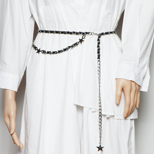 Wind Decoration Suit Thin Belt Fashion Chain Braided Waist Waist Girdle Seal