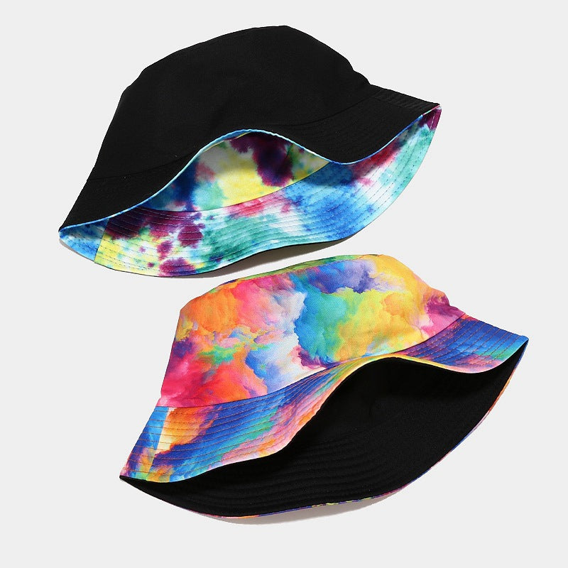 Summer Outdoor Tie-dyed Double-sided Sun Protection Hat
