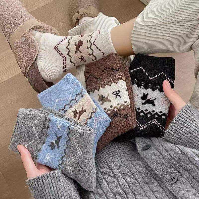 New Retro Puppy Socks For Women