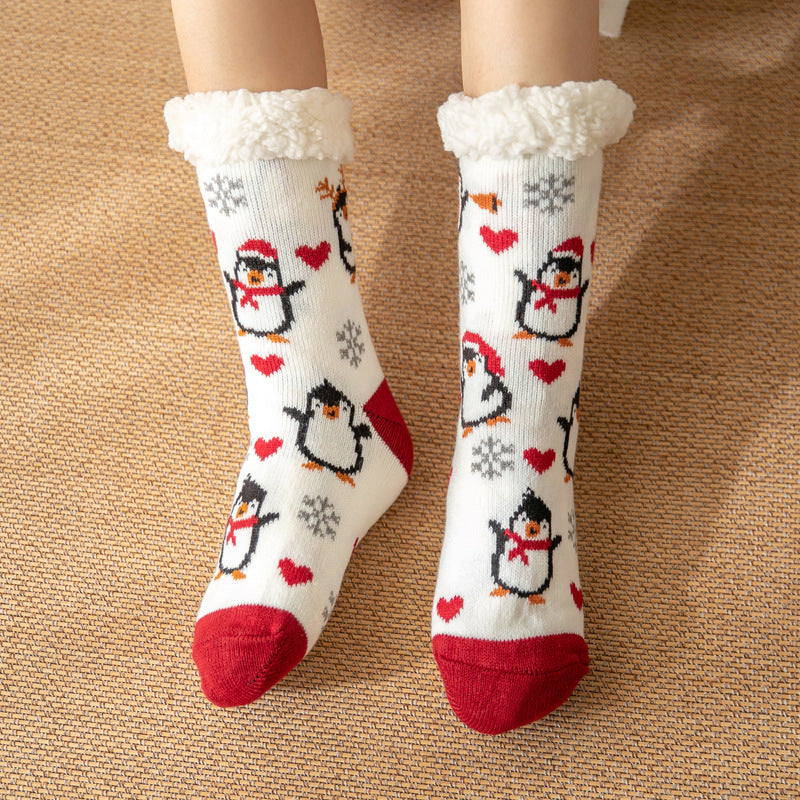 Plush Coral Velvet Stockings Household Sleeping Carpet