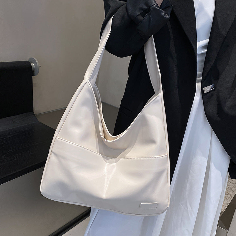 PU Tote Bag Large Capacity Women's Simple Shoulder Bag