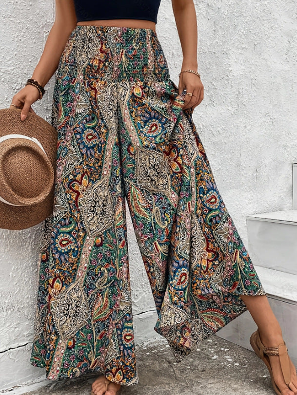Colorful Printed Casual And Stylish High-waisted Loose Fit