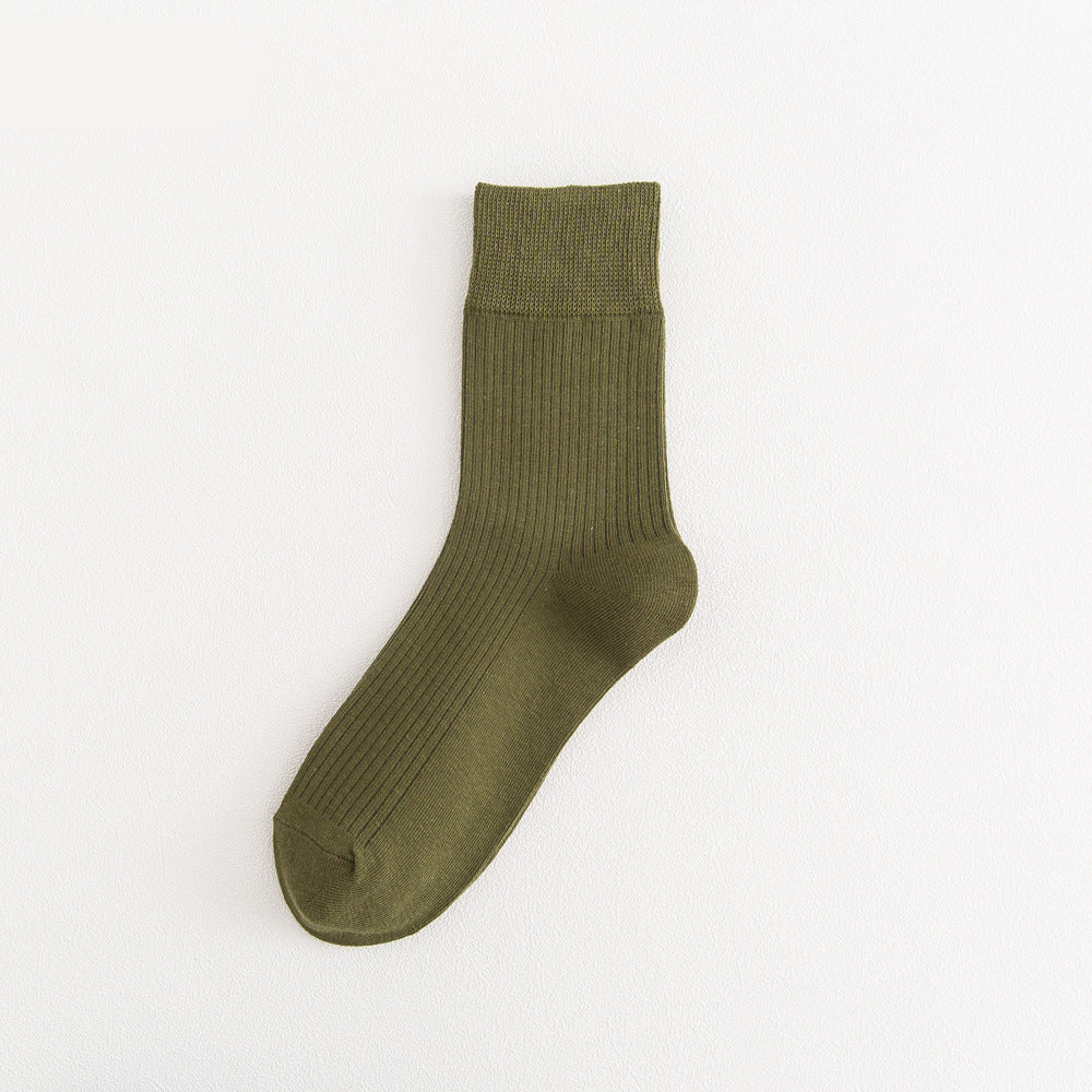 Solid Color Vertical Stripe Deodorant Business Stockings