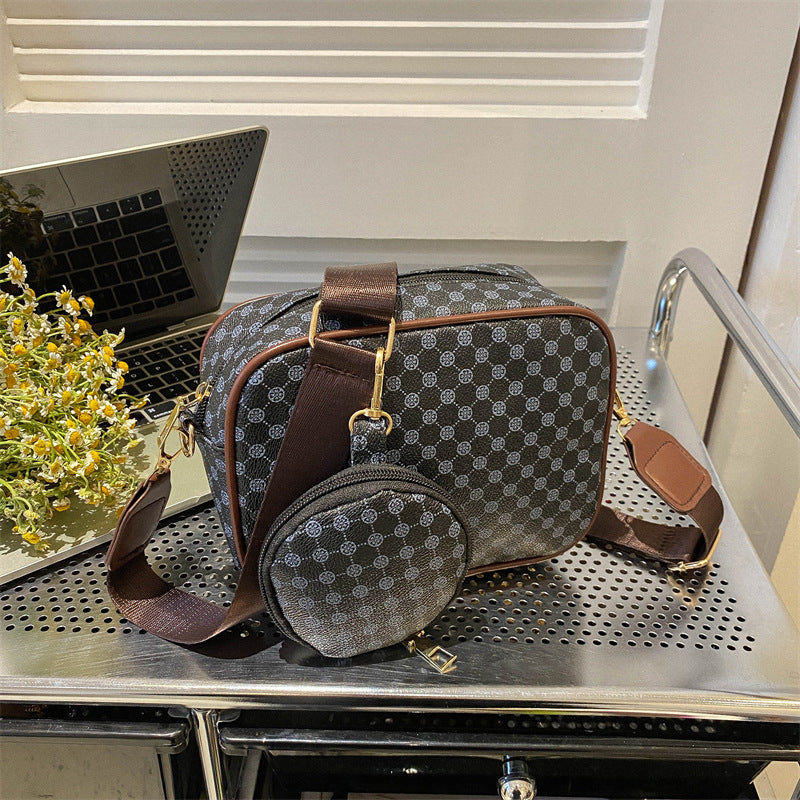 Vintage Mønster Crossbody Tasker Til Kvinder Skulder Shell Taske Trend Lille Pung Og Håndtaske Luksus Designer Kvindelig Firkantet Taske Kvindetaske