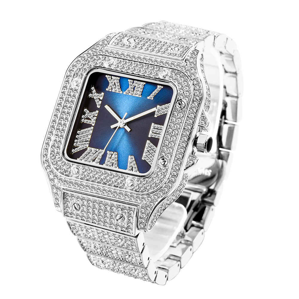 Fashion Hip Hop Diamant Fuldt Diamant Firkantet Herreur