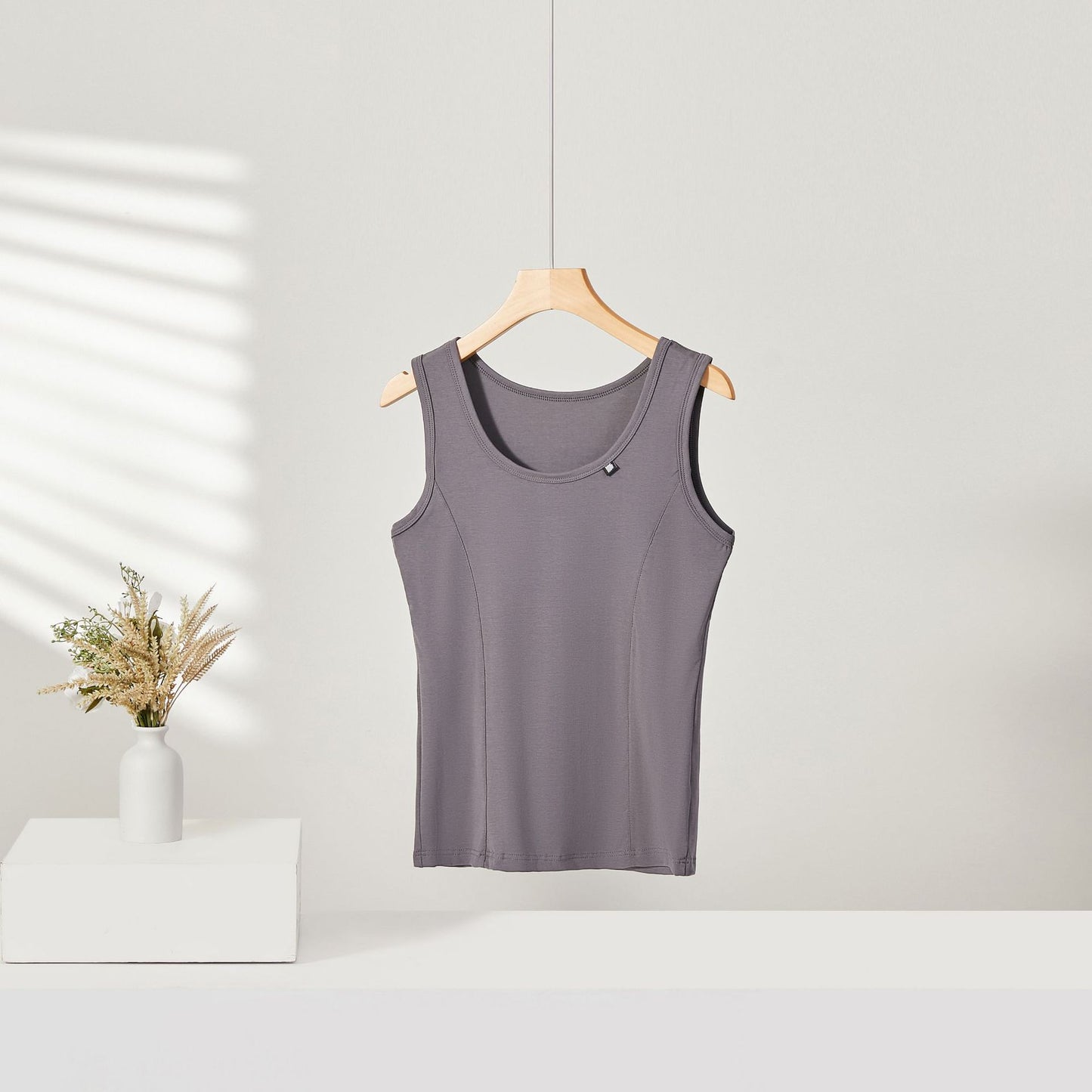 Women's U-neck Vest Slim Top Bottoming Shirt