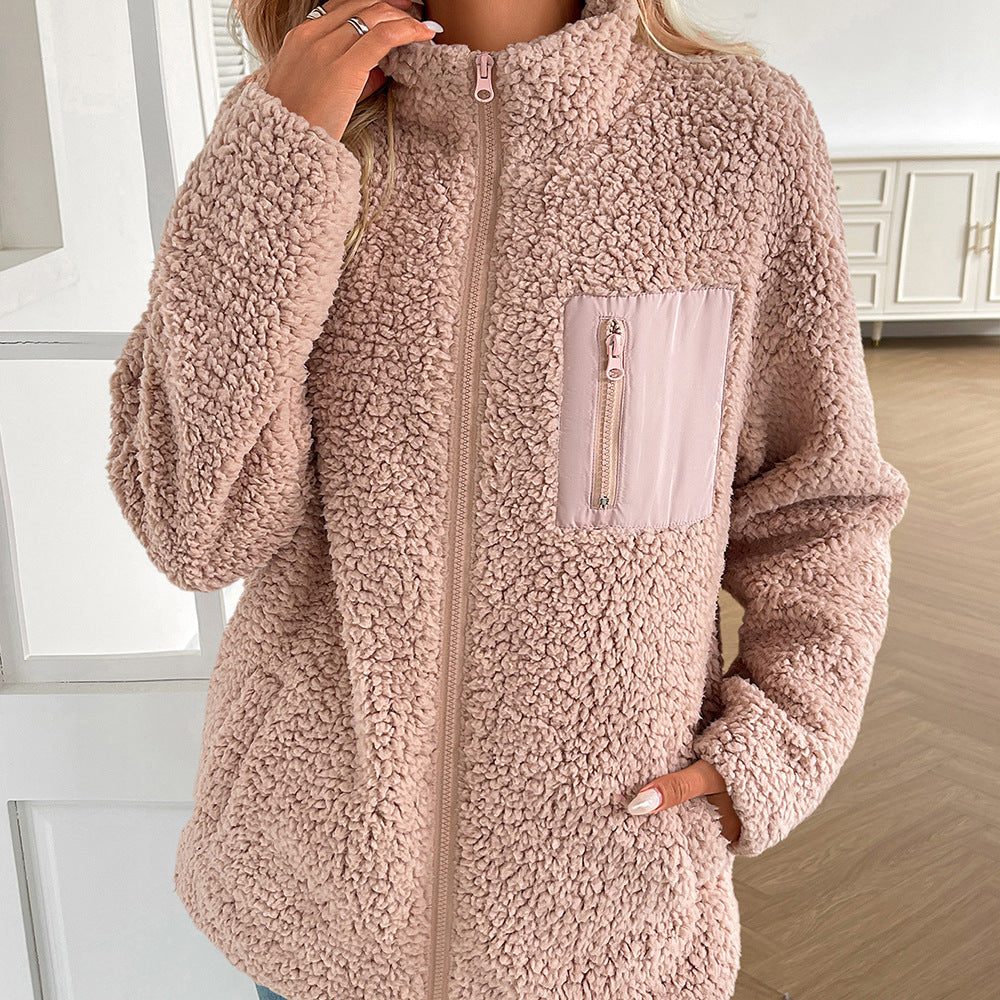 European And American Women's Clothing Autumn And Winter Lamb Wool Berber Fleece Coat