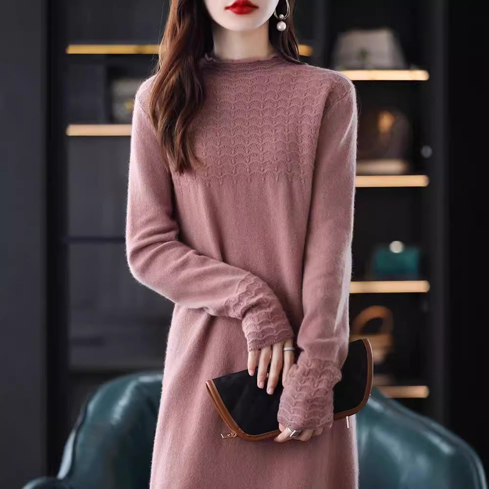 Midlength Knitted Base Sweater Dress
