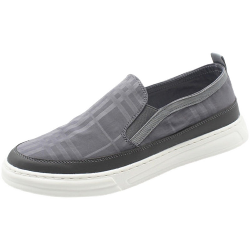 Thick Black Canvas Men's Breathable Soft Sole Casual Shoes