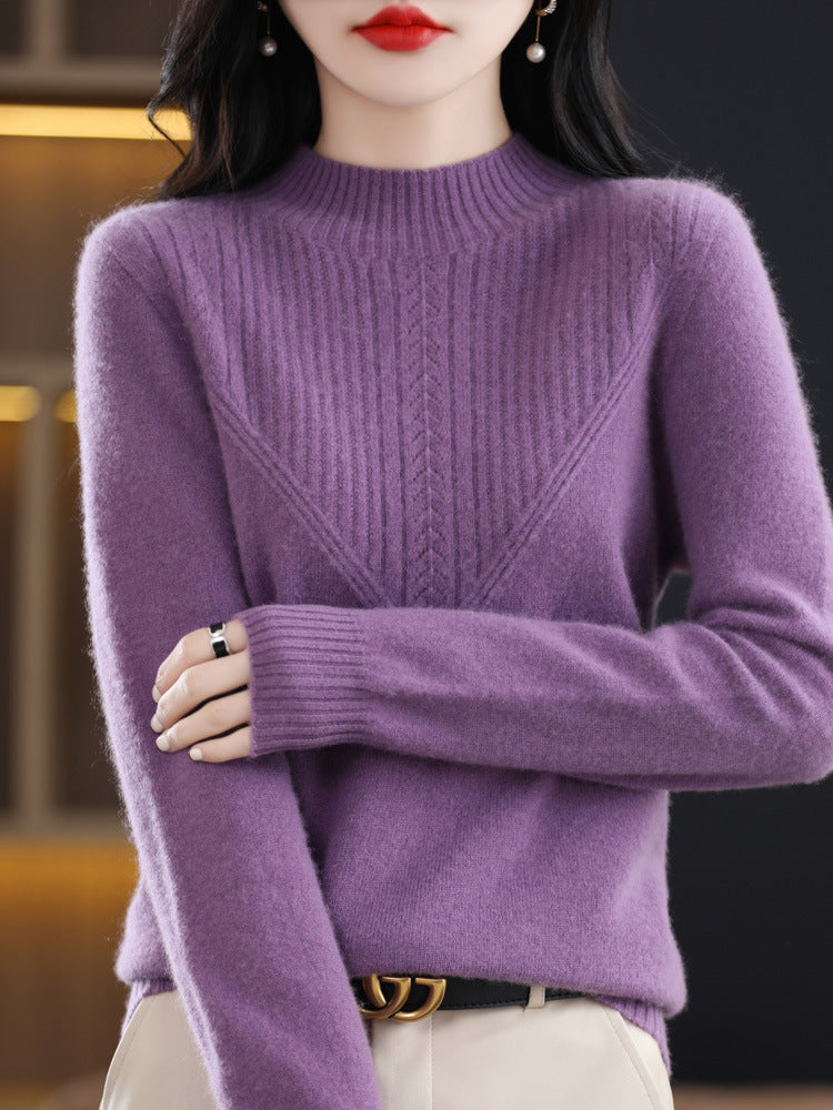 Fall And Winter Outer Wear Lazy And Versatile Knitted Bottoming Sweater