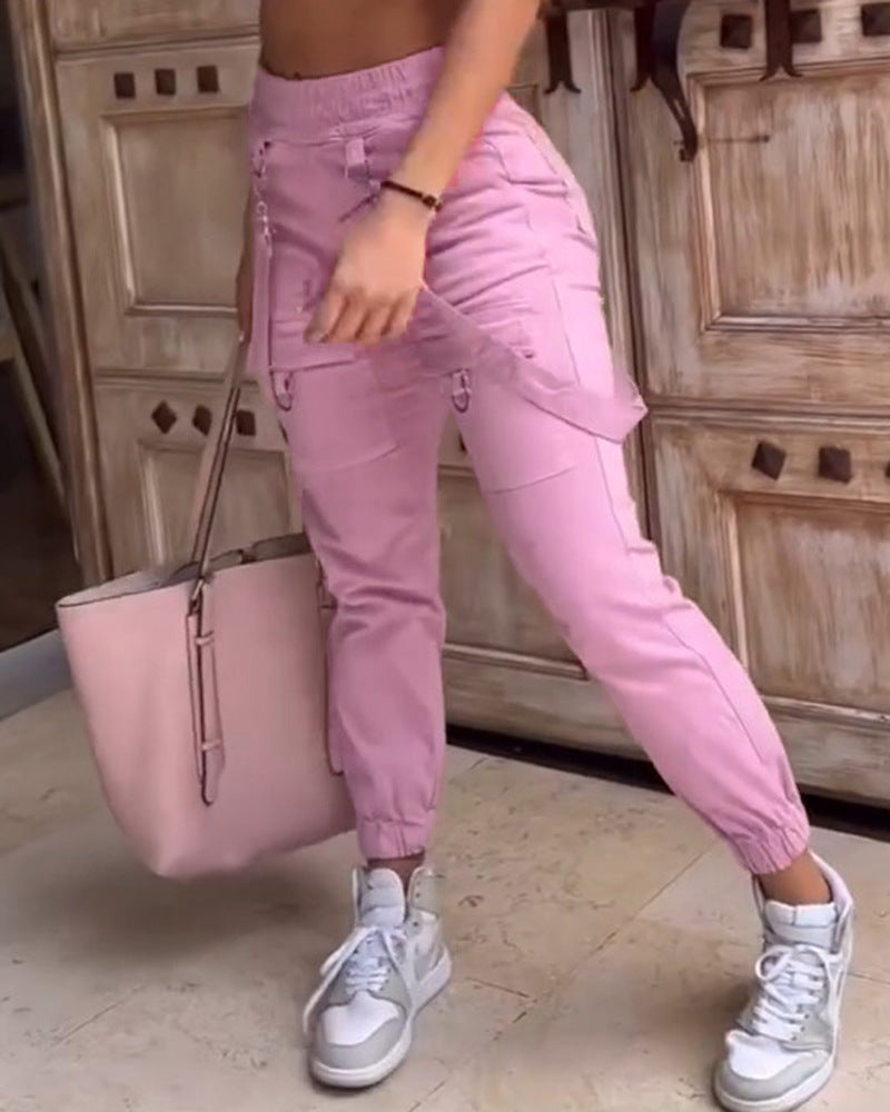 Women's Slim-fit Casual Light Thin Overalls