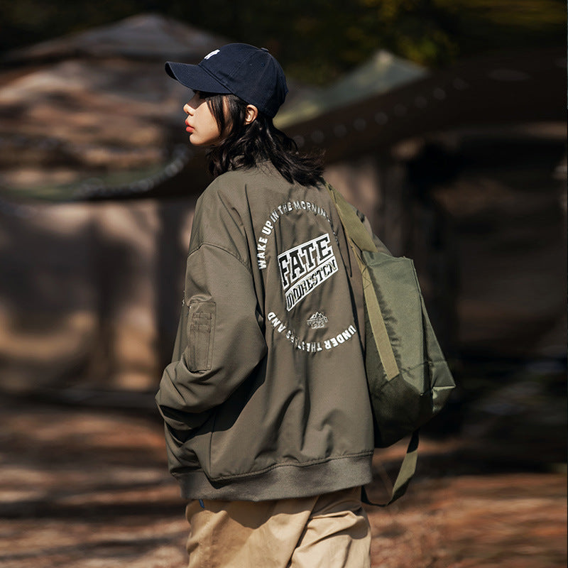 American Embroidery Couple Workwear Jacket