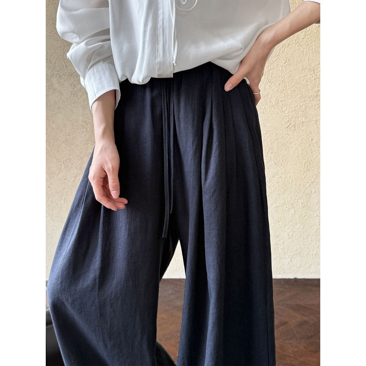 Versatile Casual Slim-fit Wide Leg Pants