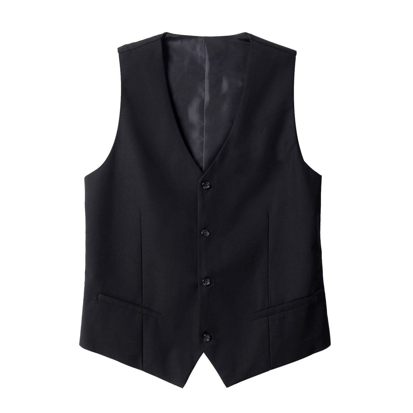 Sort Slim-fit Arbejdstøj Herre Habitsvest Business Wear