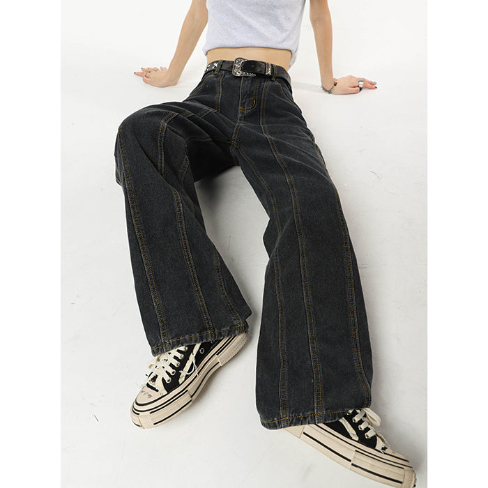 Women's Loose-fitting High-waisted Straight-legged Wide Leg Pants