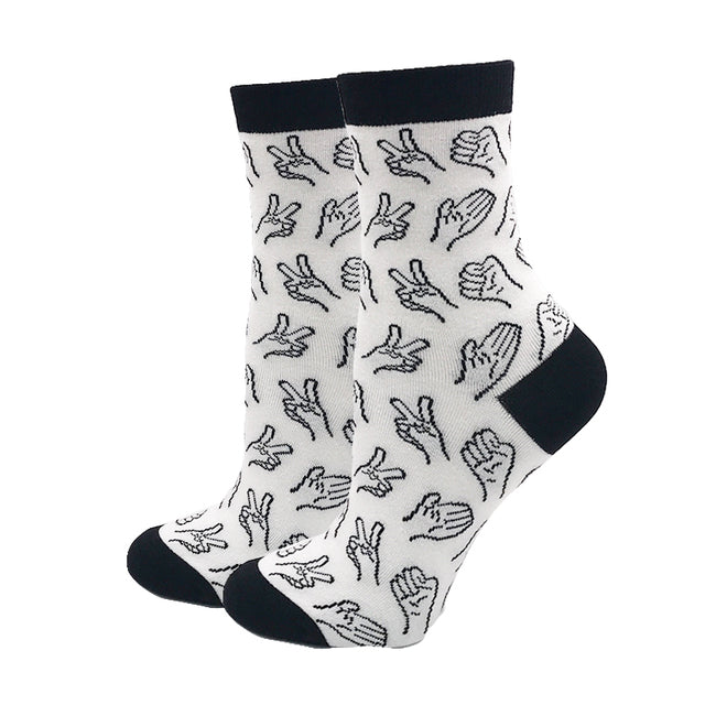 Women's Casual Fashion Simple Jacquard Socks