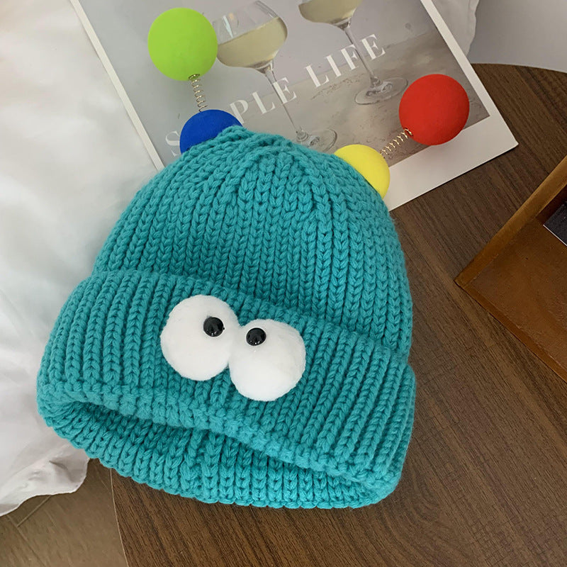 Funny Couple Style Knitted Hat Makes Your Face Look Smaller