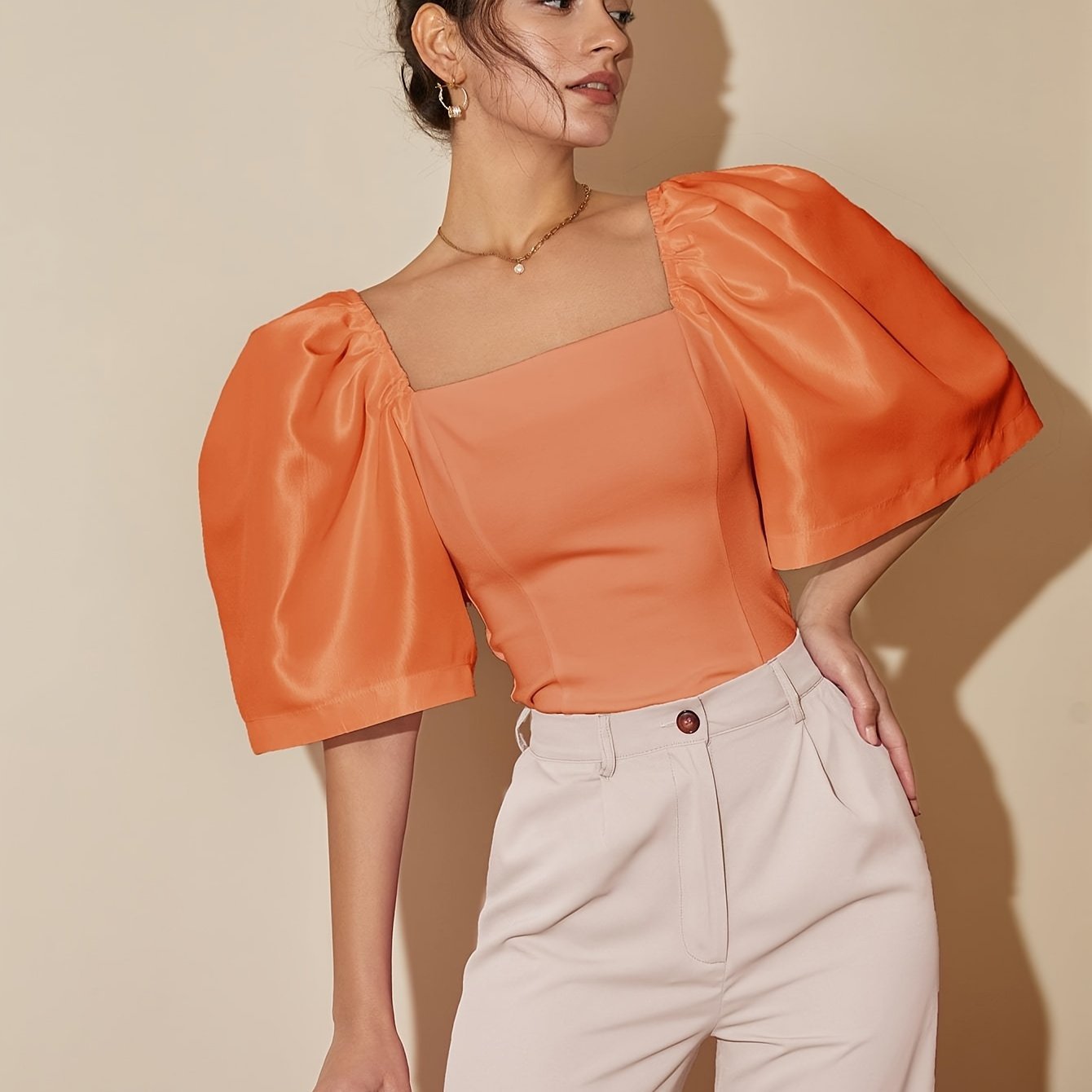 European And American Polyester Elegant Top