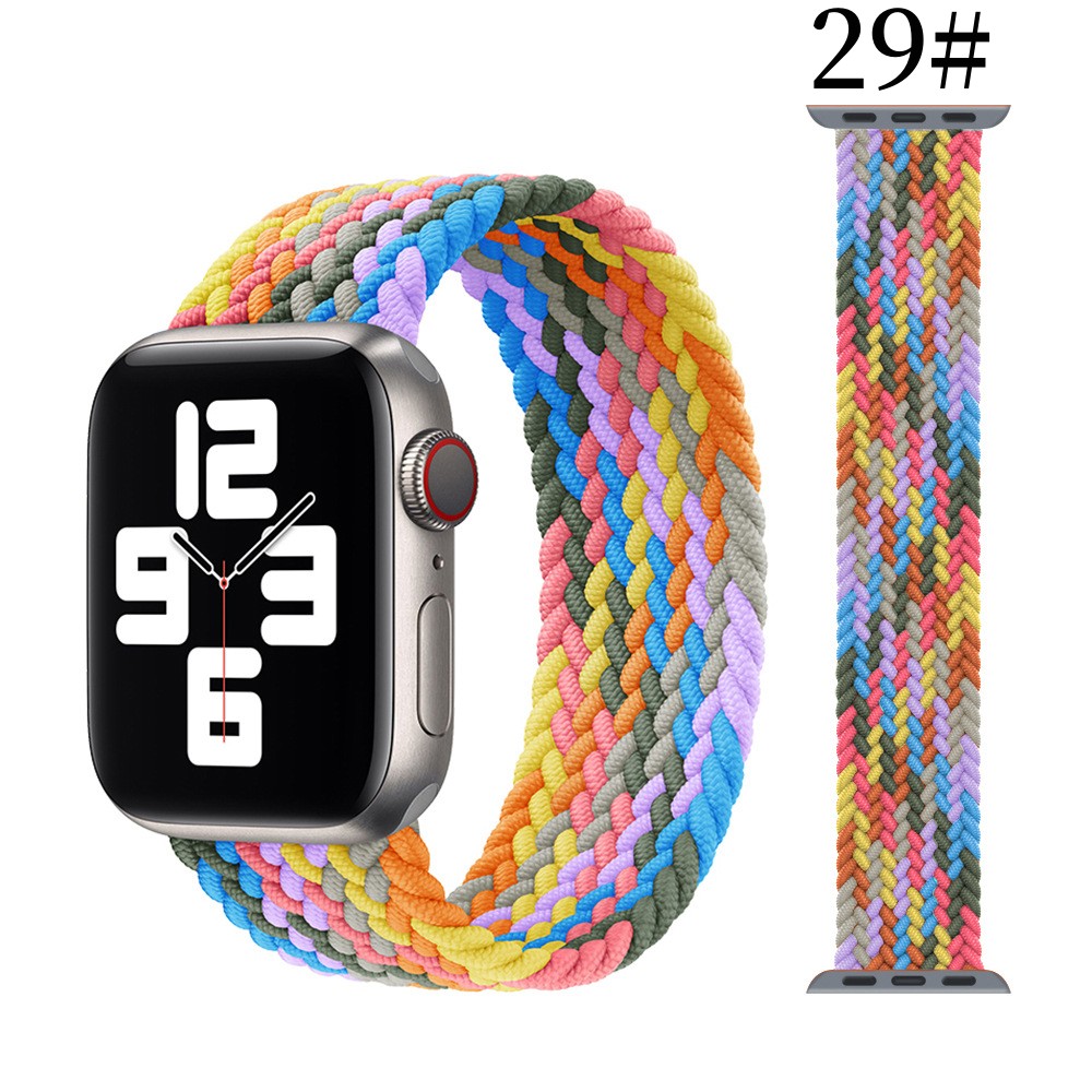 Compatible with Apple, Suitable For Iwatch Strap Simple Nylon Stretch Woven One Apple Watch Apple Nylon Strap