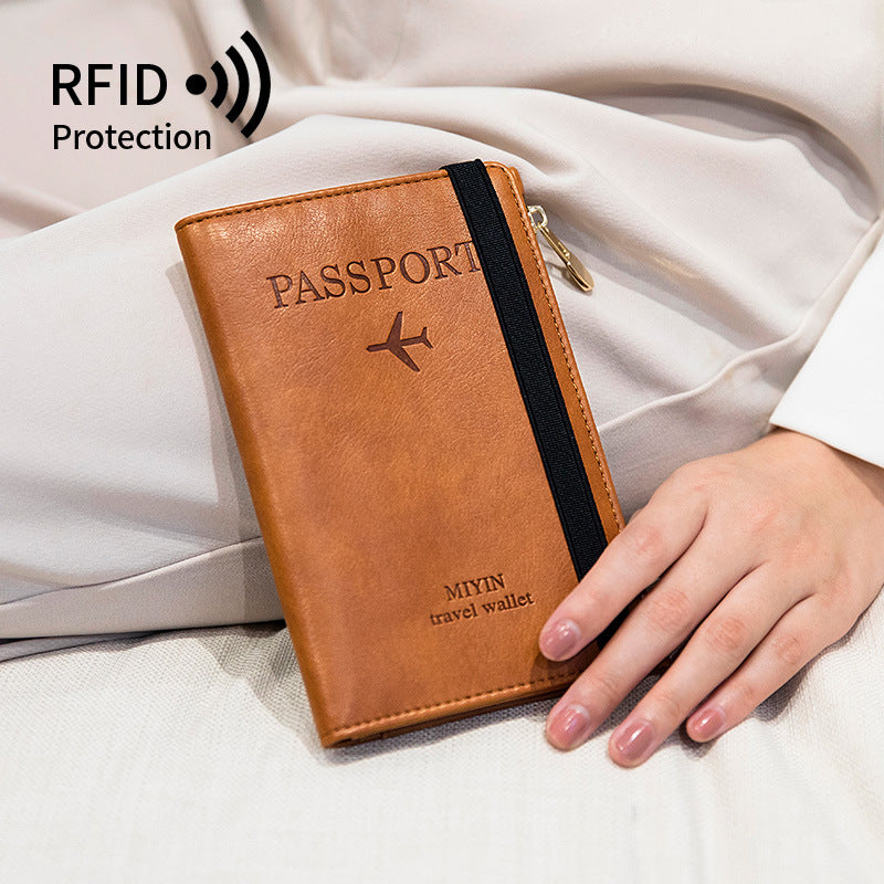 Multifunktionel Pasdokumenttaske Ultratynd RFID Paspung