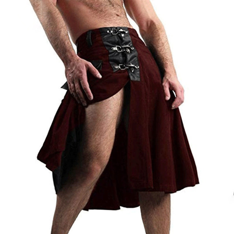 Men's Short Skirt Scottish Practical Knight Apron