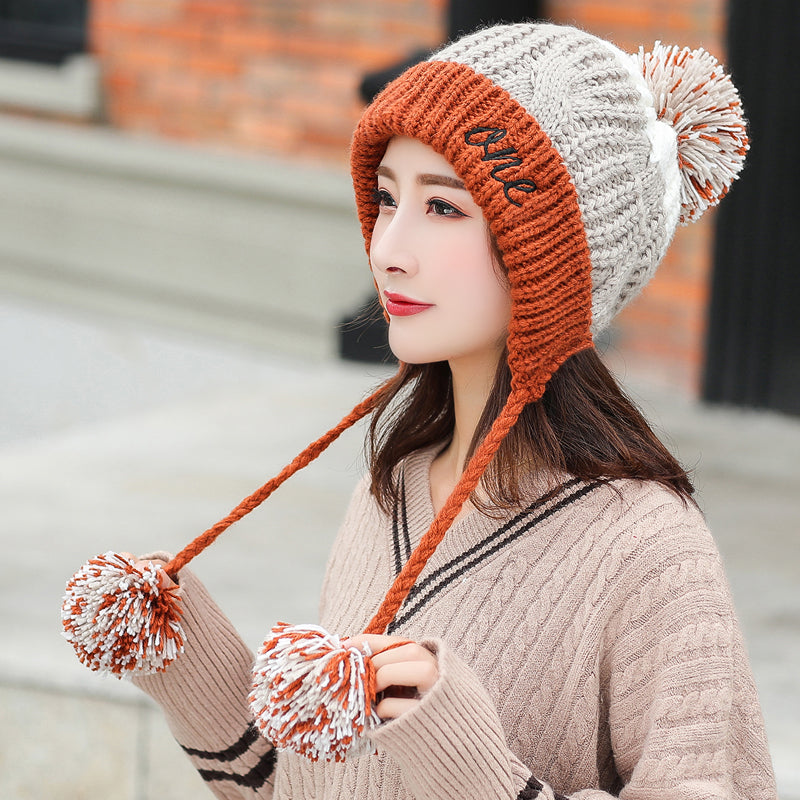 Color Matching Fashion All-match Ear Protection Cycling Hat