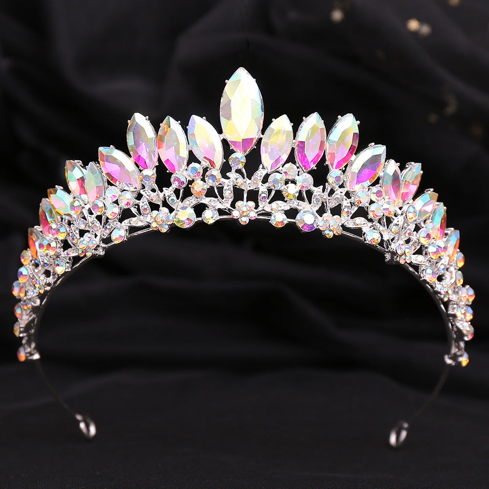 Bridal Crystal Leaf Crown Headdress Female