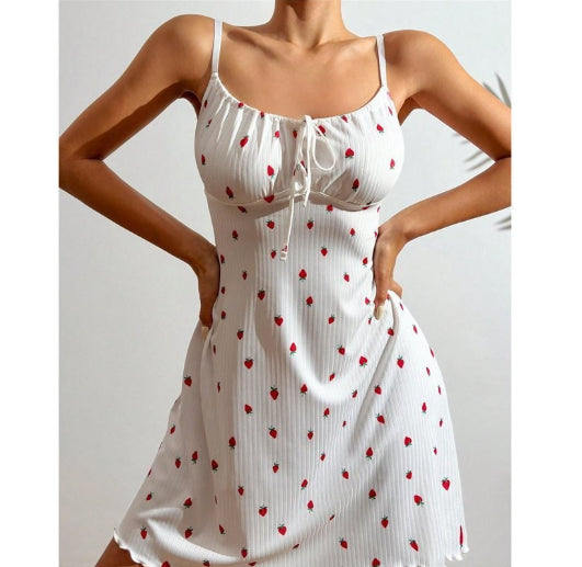 Womens Casual Sexy Bow-Tie Lace-Up Dress