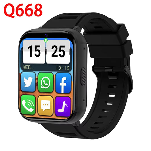 2025 New RAM 4GB ROM 64GB 1.99 Inch 4G Call Smart Watch GPS Wifi Dual Camera Heartrate Testing Waterproof Sports Men Smartwatch