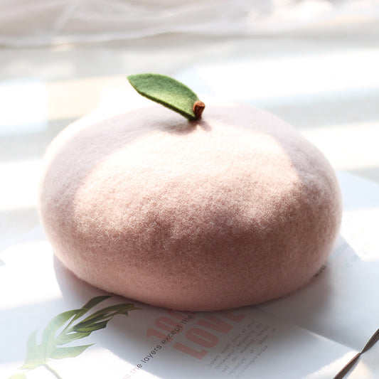 Children's Baby Sweet And Cute  Peach Beret