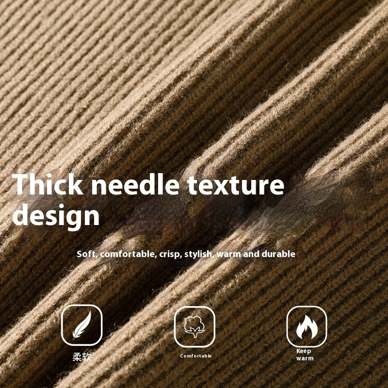 Thick Needle Heavy Texture Cardigan Sweater Autumn And Winter