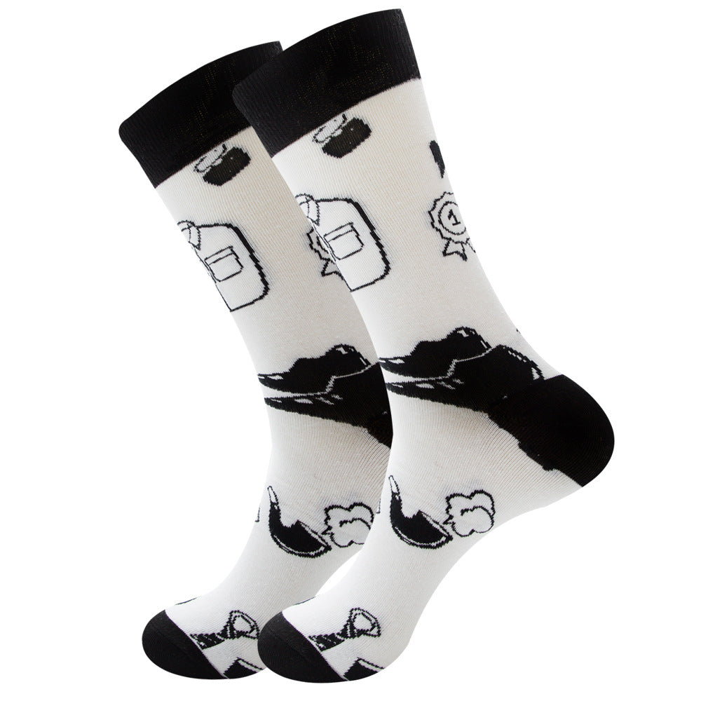 Geometric Fruit Women Socks Street Trend