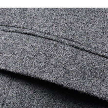 Men's Business Casual Solid Color Wool Tweed Suit Top