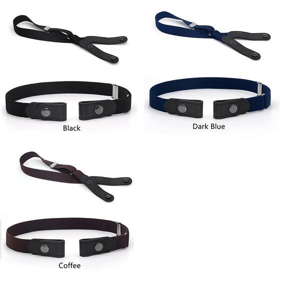 Jeans Belt Seamless Elastic Without Buckle All-match Lazy Belt