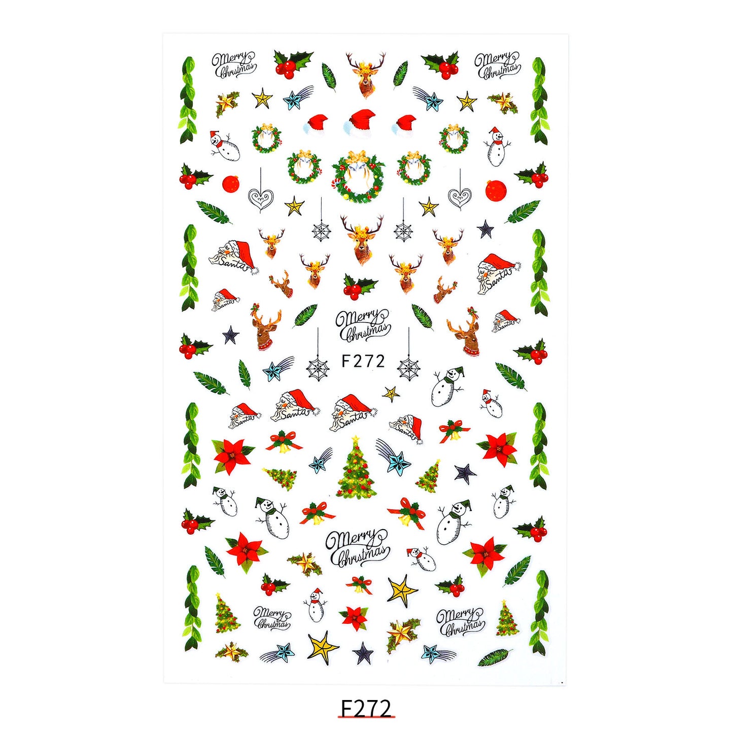 New Nail Sticker Santa Claus Decal Strap Adhesive