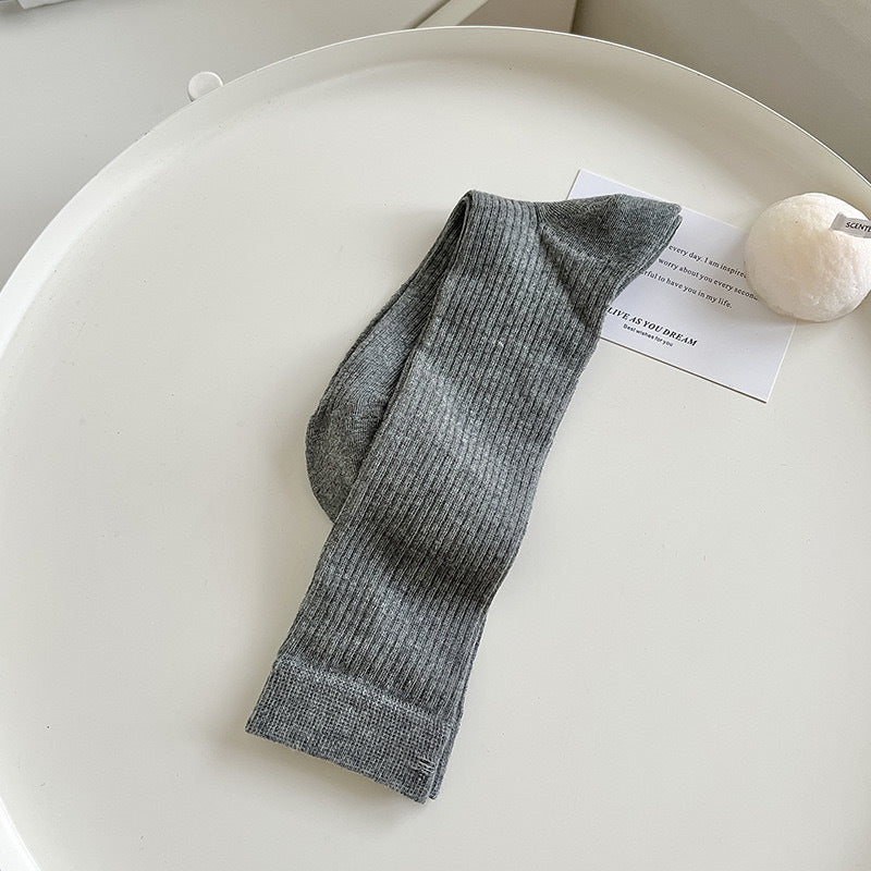 Seamless Tube Combed Cotton Striped Bunching Socks