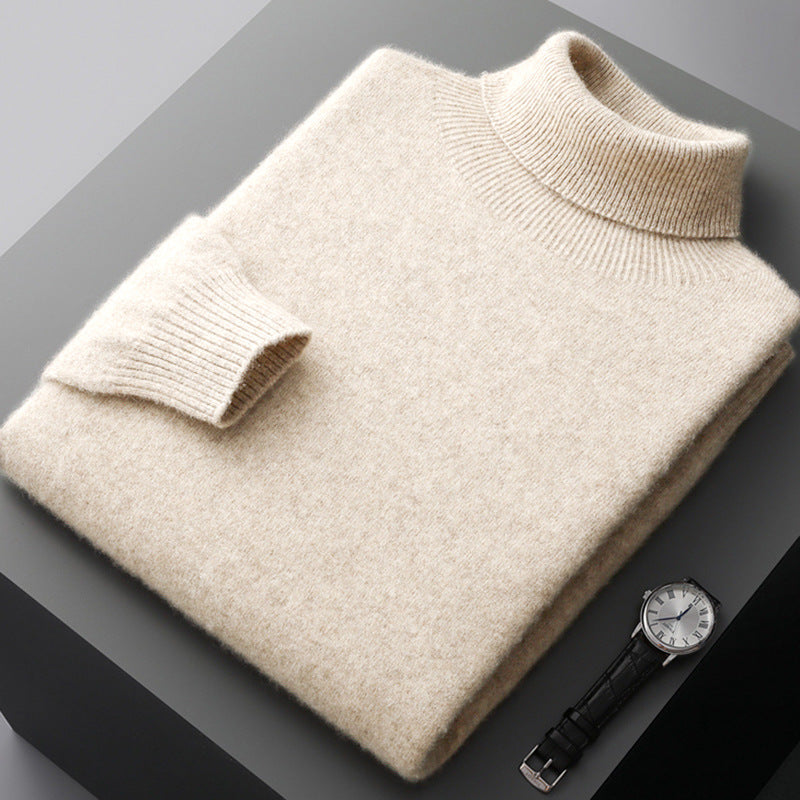 Men's High Lapel Pullover Autumn And Winter Loose Knitted
