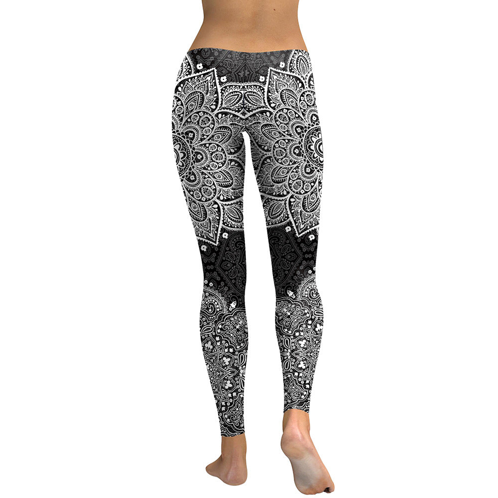 Digital Print Polyester Polyester Glossy Leggings