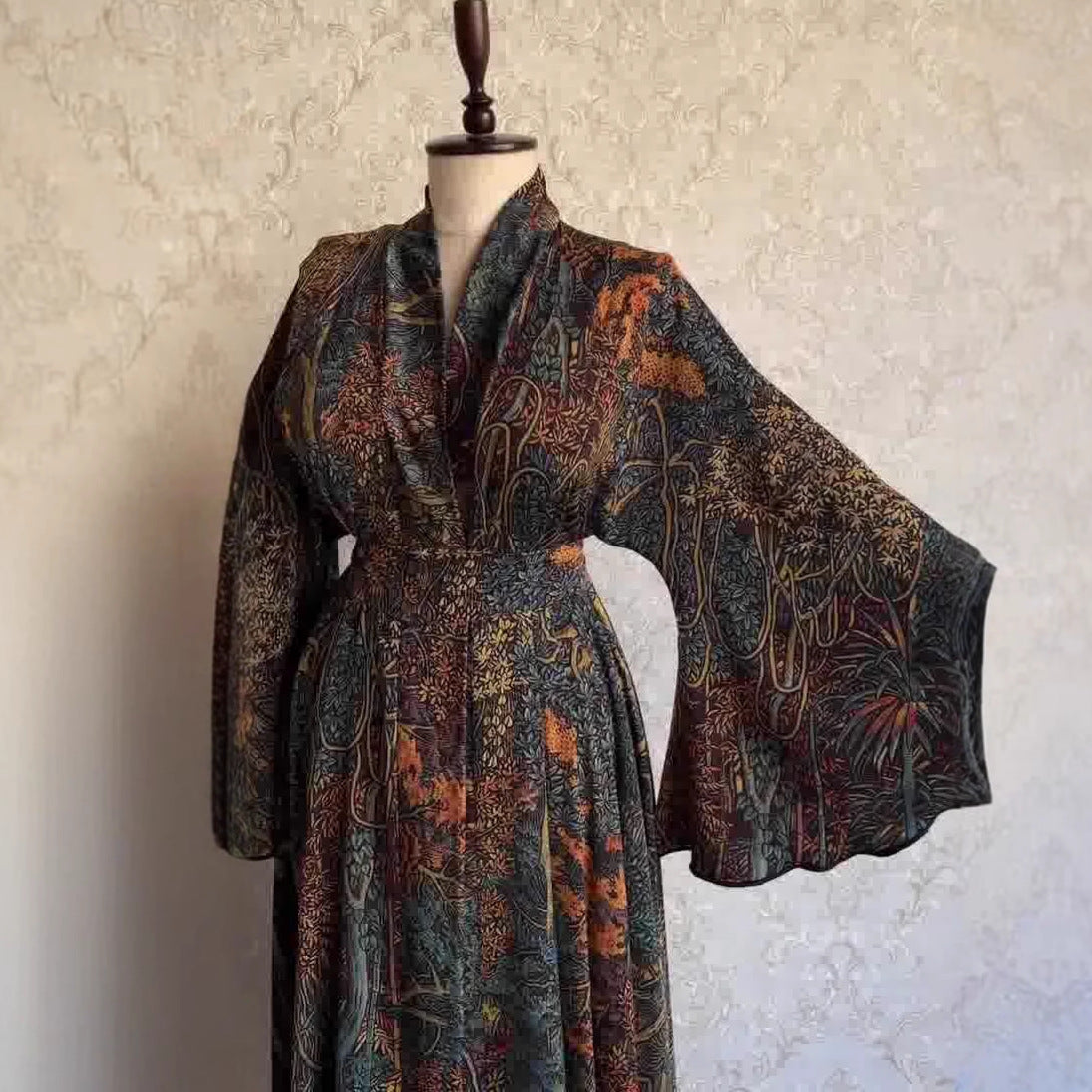 Autumn Stylish And Elegant Long-sleeve Waist-cinched Dress