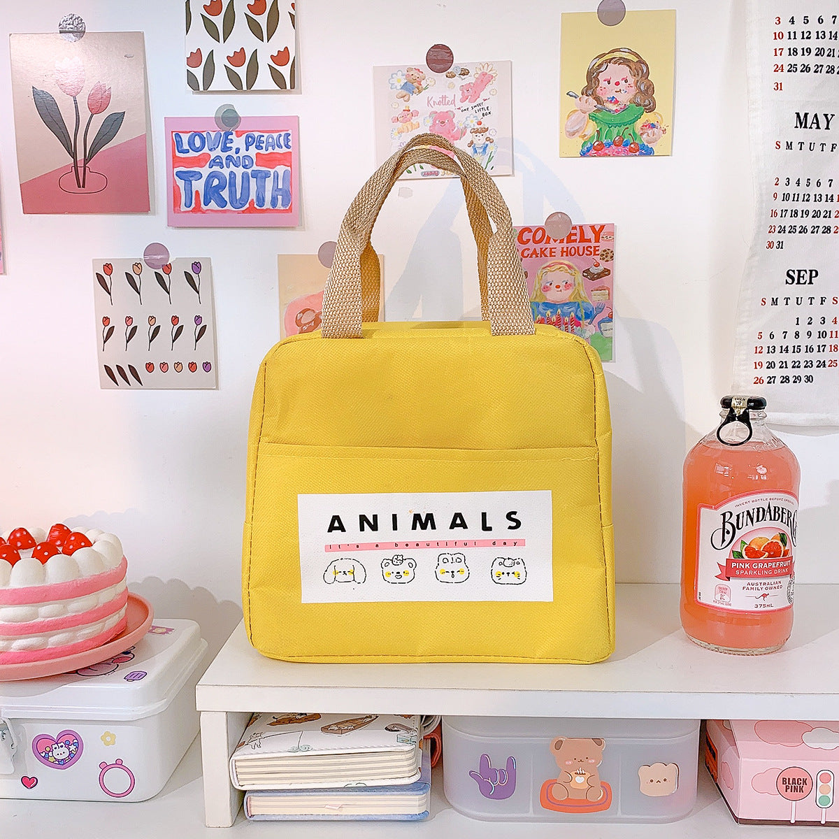 Cartoon Portable Insulated Lunch Box Storage Bag