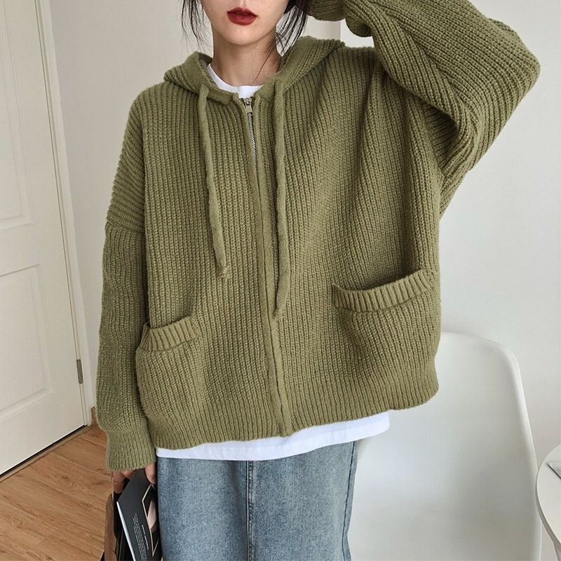 Sweater Coat Comfortable Retro Double Pockets
