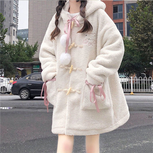 Lamb Plush Coat Women's Versatile Plush Thickening