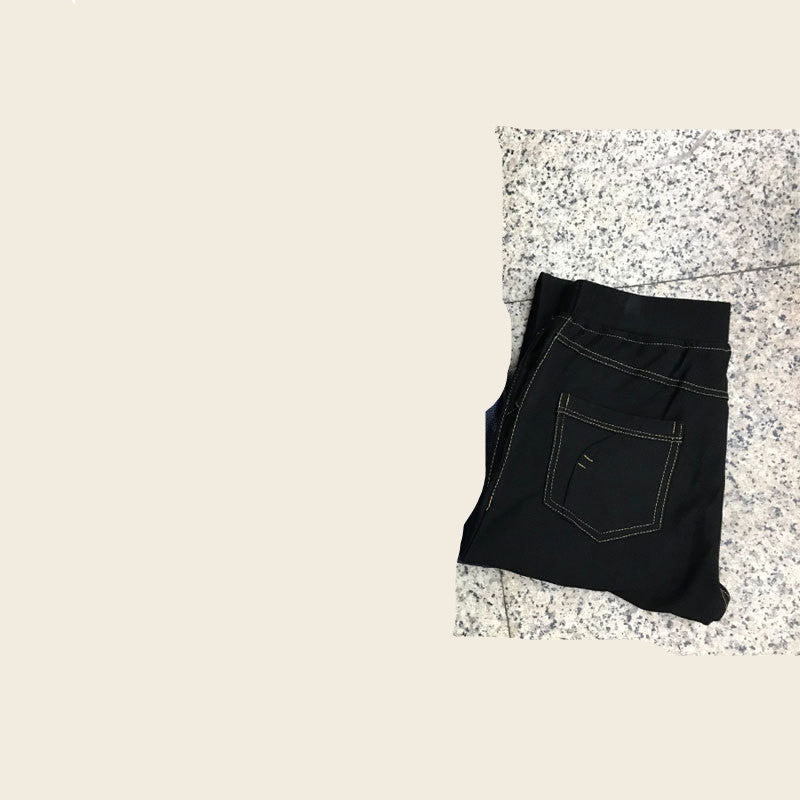 Oversized Jeans til Kvinder, Efterår, Stræk, Høj Talje